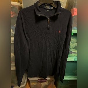 Ralph Lauren Polo ESTATE RIB 1/4 Top NAVY Men's LARGE EXCELLENT CONDITION